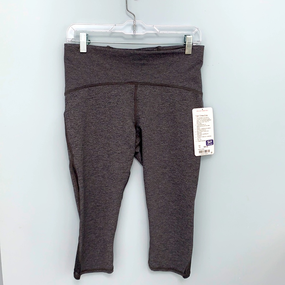 Gray “Train Times Crop” Lululemon leggings